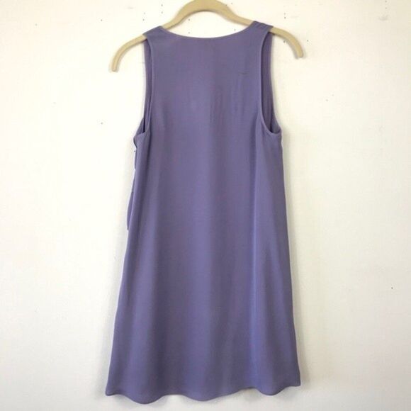 Theory Dorosa Silk Mini Dress Lavender Tiered Y2K Party Date Night Size 0 Purple - Picture 8 of 15